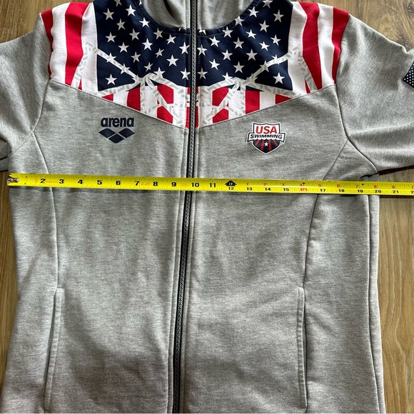 Arena USA Swimming Unisex Team OG Hooded F/Z Jacket hoodie, Medium - Picture 9 of 10